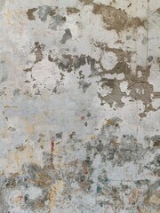 Plaster patches on old concrete wall