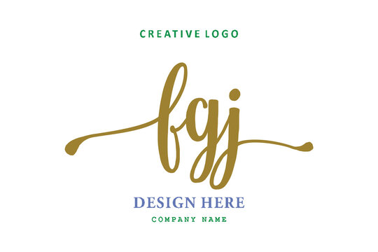 FGJ lettering logo is simple, easy to understand and authoritativePrint