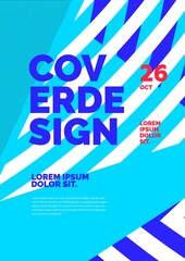 Layout design with abstract dynamic shapes and lines. Vector illustration for poster, flyer or website design.