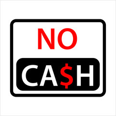 No Cash Dollar Icon Design