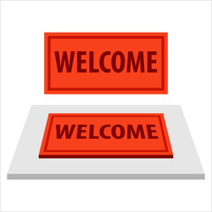 Welcome Carpet, Doormat With Welcome Text Design