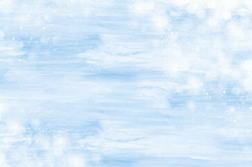 水彩の水色の空と雲水面背景テクスチャ