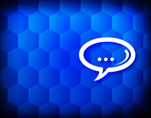 Chat icon hexagon creative abstract blue background seamless hexagonal illustration design