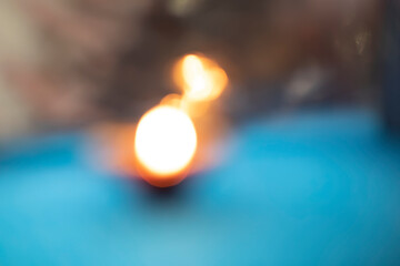 Fototapeta premium Diwali oil lamp - abstract blurred background diwali celebration