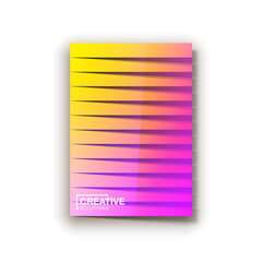 Trendy Minimal empty yellow covers design set. Colorful halftone gradients background modern template web design. Cool gradients Future yellow geometric patterns set isolated white background.