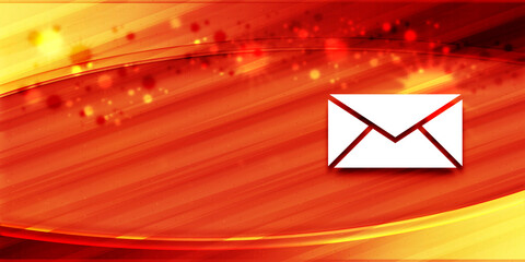 Email icon special summer sunlight orange banner background bright illustration
