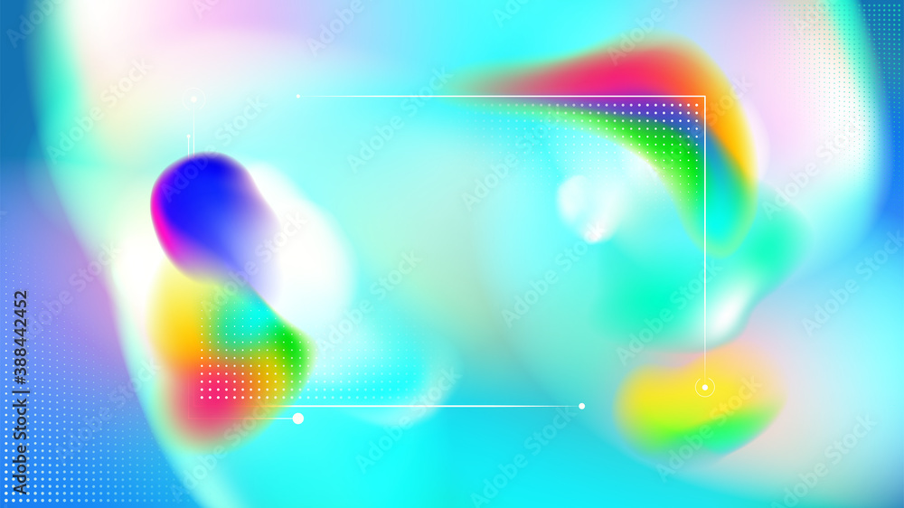 Poster fluid rainbow colorful frame abstract background