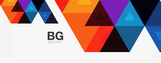 Mosaic triangle pattern abstract background for cover, banner, flyer and poster and other template