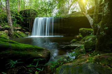 Beautiful waterfalls in the deep forest