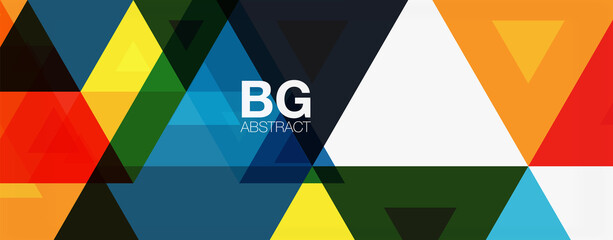 Mosaic triangle pattern abstract background for cover, banner, flyer and poster and other template