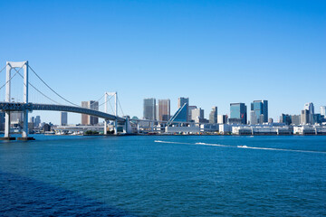 Naklejka premium レインボーブリッジの風景