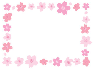 春に満開に咲いた桜のフレーム