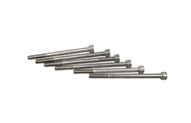 Socket head Hex cap long screw isolated on white background