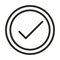 user interface accept check mark button linear style