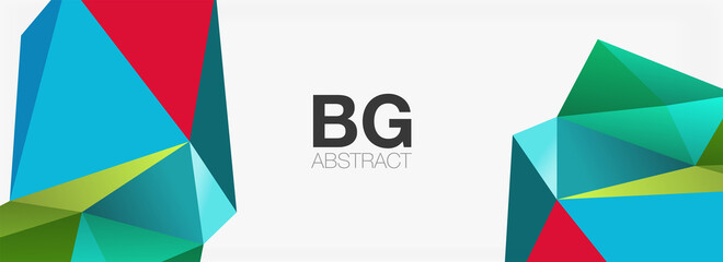 3d mosaic abstract backgrounds, low poly shape geometric design