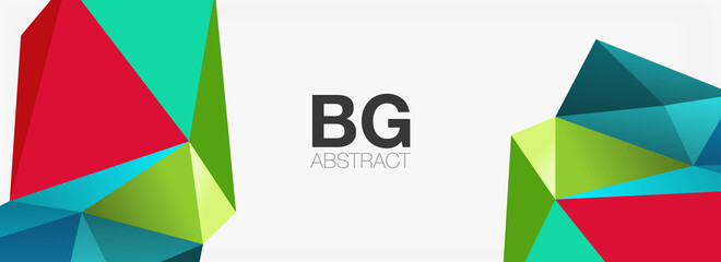 3d mosaic abstract backgrounds, low poly shape geometric design