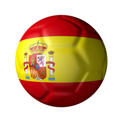 Obraz premium スペインのサッカーボール型国旗