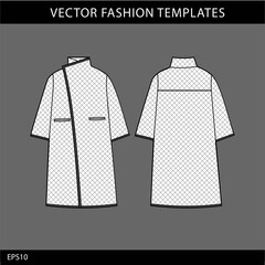 illustration of coat front and back view. © didaku