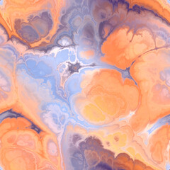 Seamless fractal marble vibrant ornate jpg pattern. High quality illustration. Intense and mysterious energetic seamless surface design. Detailed and vivid glowing marbled pattern.