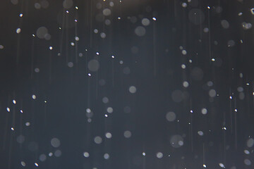 abstract background overlay white bokeh falling snow fog view on black