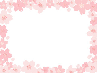 Fototapeta na wymiar 春に満開に咲いた桜のフレーム