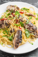 オイルサーディンのパスタ