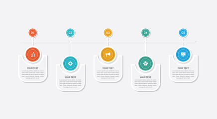Vector Business infographics template, 5 options or steps