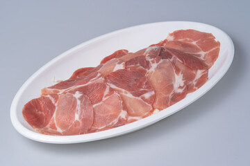 Set of shabu, Suki Shabu in a restaurant, traditional Japanese food. 