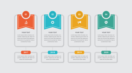 Vector Business infographics template, 4 options or steps