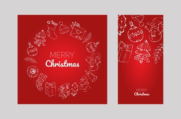 Set of Christmas banners for social networks.