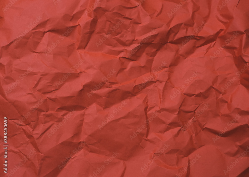 Poster crumpled red color background texture