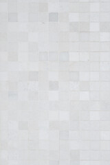 Background shot of white mosaic tile pattern as background.