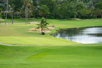 Obraz premium golf club and ball