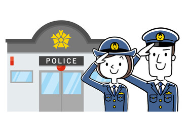 イラスト素材 若い男性警察官 立ち入り禁止 Wall Mural ケイーゴ K イラスト素材 若い男性警察官 立ち入り禁止 Wall Mural ケイーゴ K