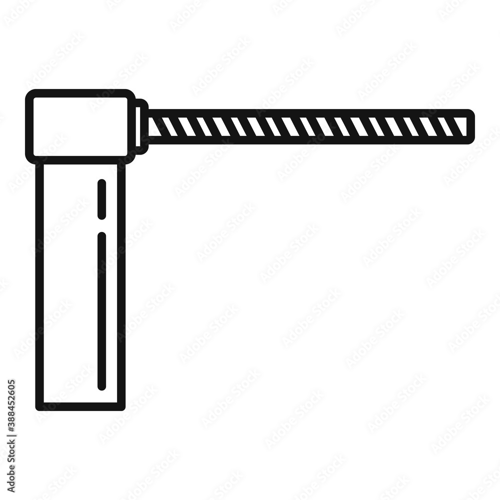 Poster control barrier icon. outline control barrier vector icon for web design isolated on white backgroun