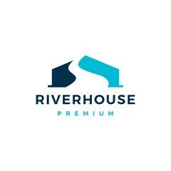 river house home mortgage logo vector icon illustration
