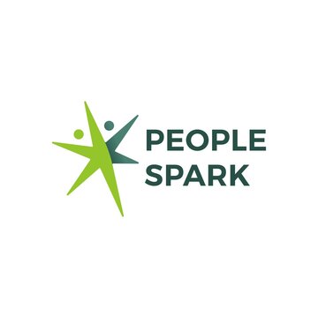 people spark health active logo vector icon illustration