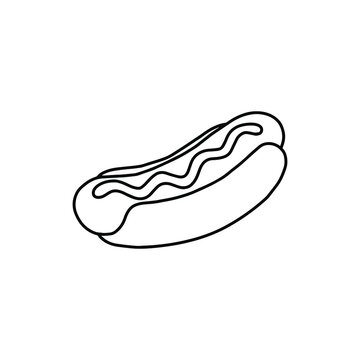 Hot Dog Clip Art Black And White