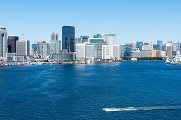 Fototapeta premium 東京レインボーブリッジから望むベイエリアの風景