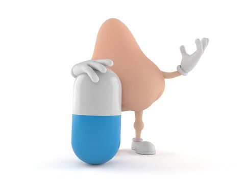 Nose character with pill