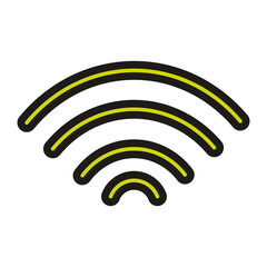 user interface internet wifi signal linear and fill style