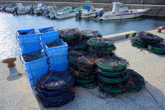漁港の漁網