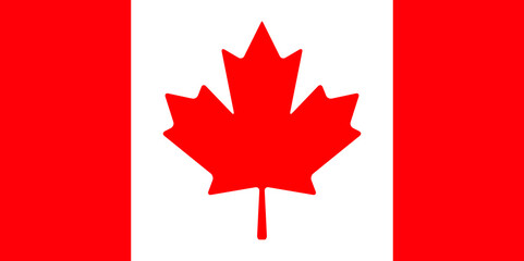 Flag Canada or Canadian flag, Vector