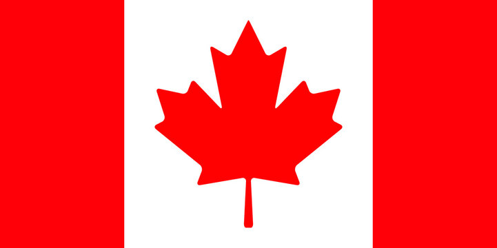 Flag Canada or Canadian flag, Vector