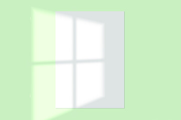 Vector shadow overlay effect. Transparent soft light and shadows from window.  Mockup of transparent window shadow and natural lightning. 10 eps mesh.