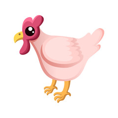 Chicken hen cartoon vector cute