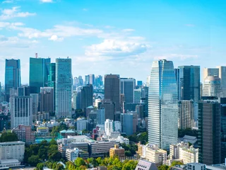 Foto op Plexiglas   【世界貿易センタービルより】東京都内、都市景観/六本木方面 © BSDC