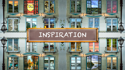 Fototapeta premium Street Sign to Inspiration