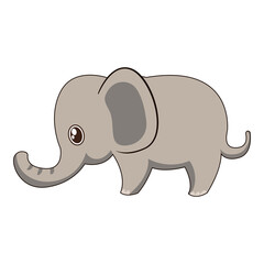  Cute elephant cartoon character vector illustration
