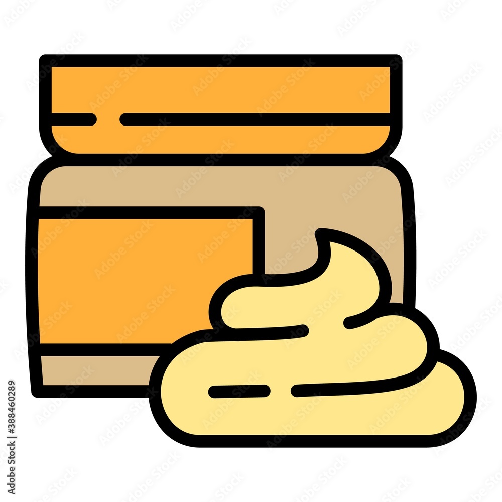 Aufkleber sunblock cream jar icon. outline sunblock cream jar vector icon for web design isolated on white bac